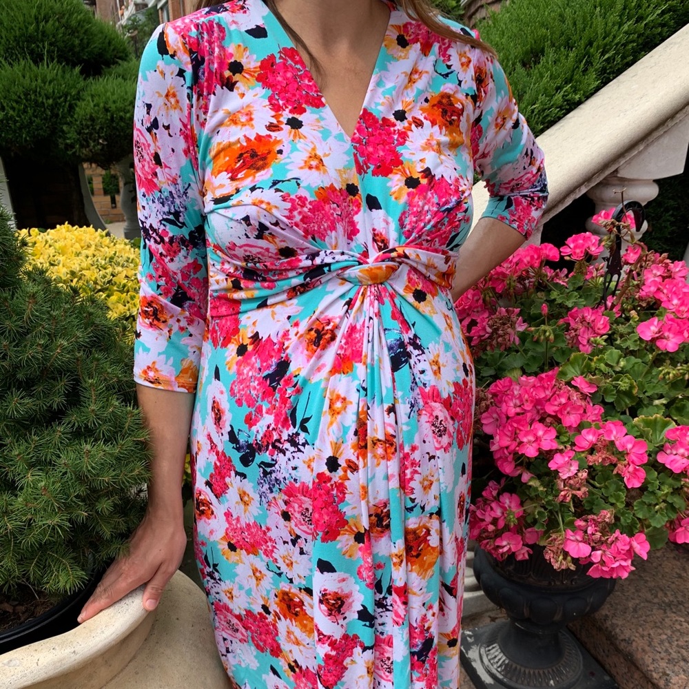 3/4 sleeve maternity dress